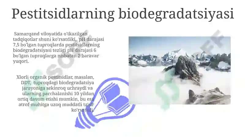 Biodegradatsiyani keltirib chiqaradigan omillar 3