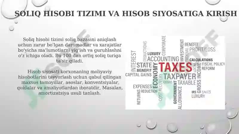 Soliq hisobi tizimi va hisobsiyos 3