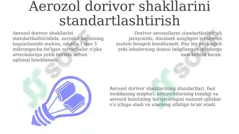 Aerazol dori shakllarini standartlash va sifatini tekshirish 3