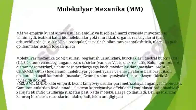 Empirik kvant kimyoviy hisoblash uslubi 3
