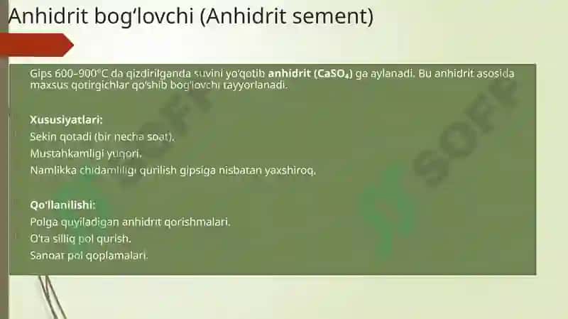 Gips asosida tayyorlangan bog‘lochi moddalar 3