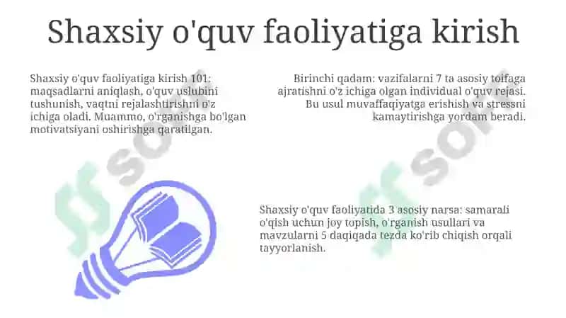 Shaxsiyakademik faoliyat va uni tashkilotish vositalari 3