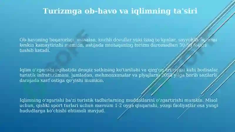 Ob-havo va iqlim prognozlarining oʻrni 3