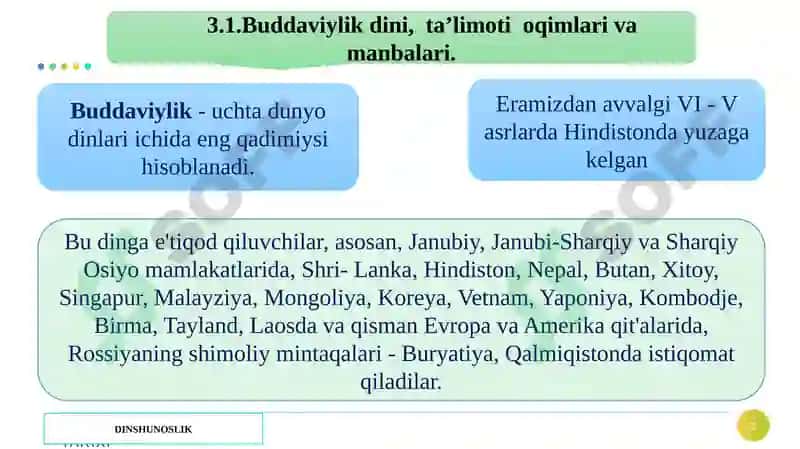 Buddaviylik Dini Tarixi va Asosiy G`oyalari 3