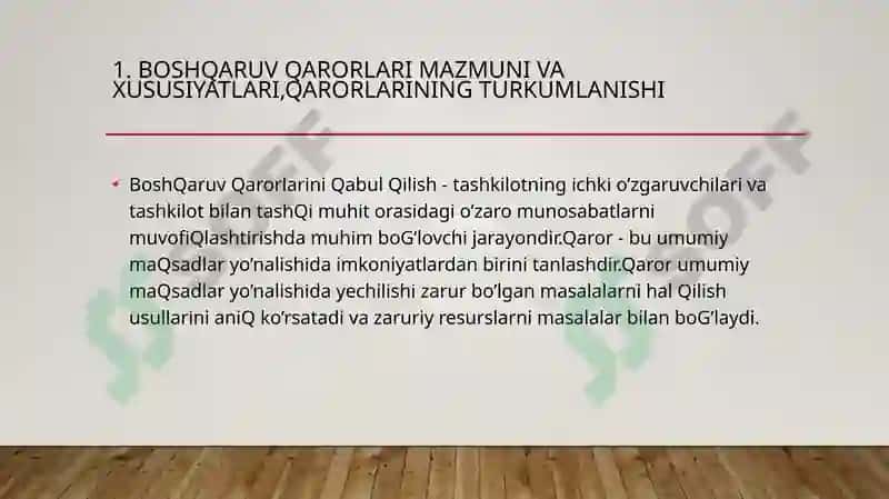 Boshqaruv metodlari va qarorlari 3