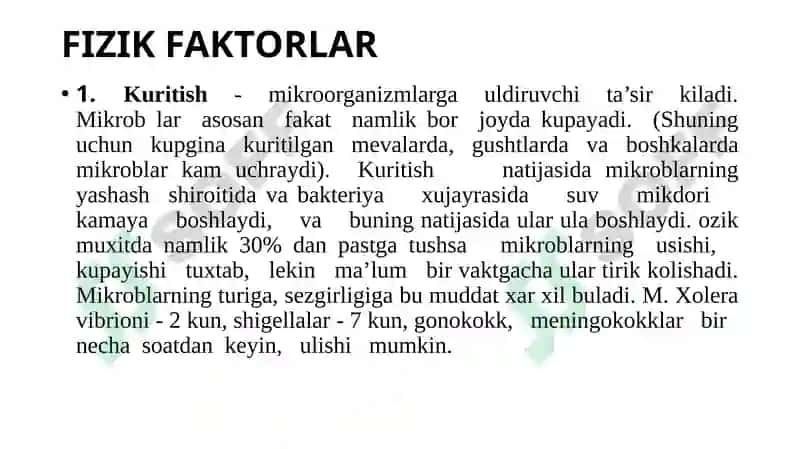 Mikroorganizmlarning ta'siri 3
