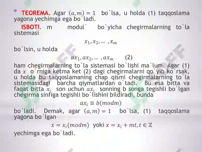 Birinchi darajali taqqoslamalar 3