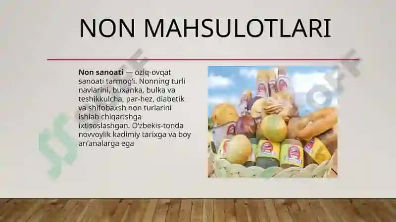 Non va bo’lka mahsulotlari 3