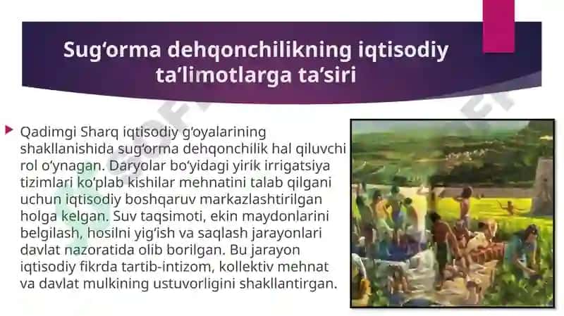QADIMGI SHARQDA IQTISODIY G‘OYALAR 3