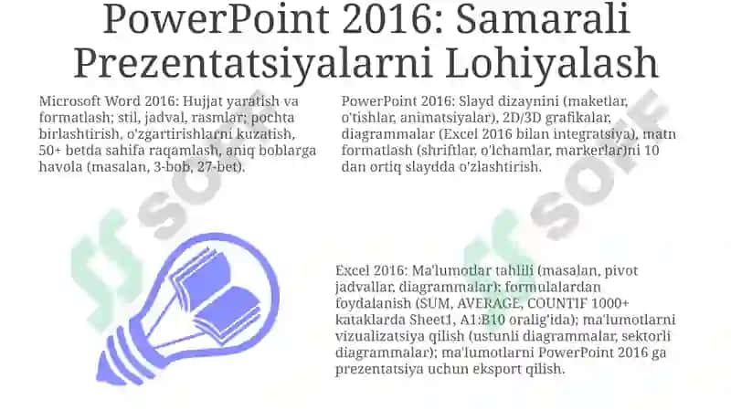 Microsoft Word 2016, Microsoft PowerPoint 2016 3