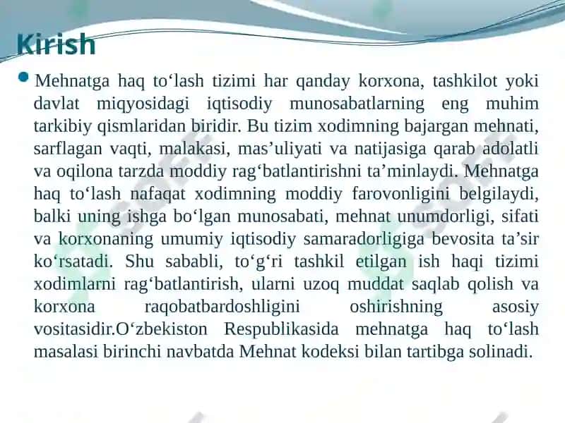 MEHNATGA HAQ TO‘LASH TIZIMI VA UNI BELGILASH TARTIBI 3
