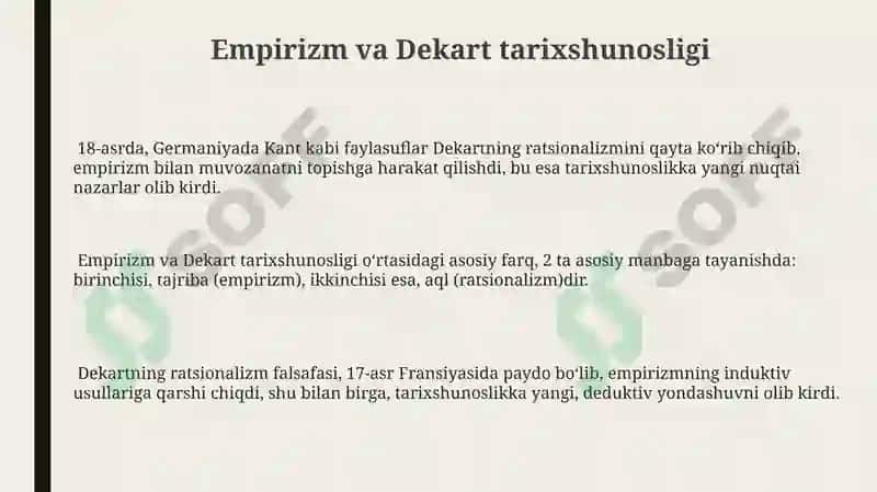 Kartezian tarixshunosligi 3