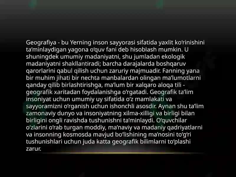 AMALIY GEOGRAFIYADA PEDAGOGIK TEXNOLOGIYALAR AHAMYATI 3