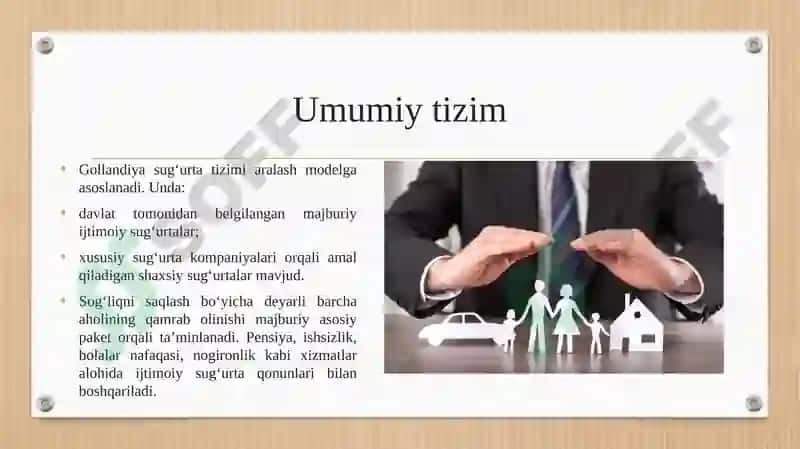 Gollandiya sugʻurta tizimi haqida 3