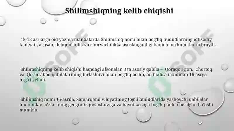 Shilimshiq dunyosi 3