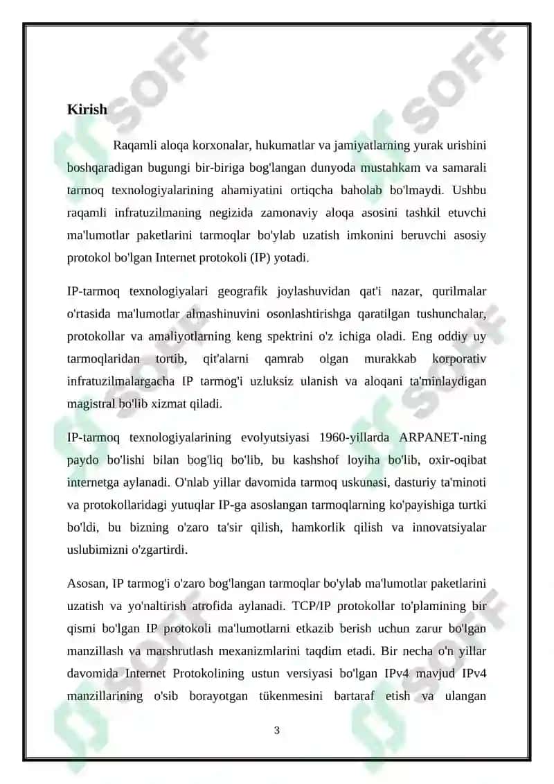 IP TARMOQLARI TEXNOLOGIYALARI 3
