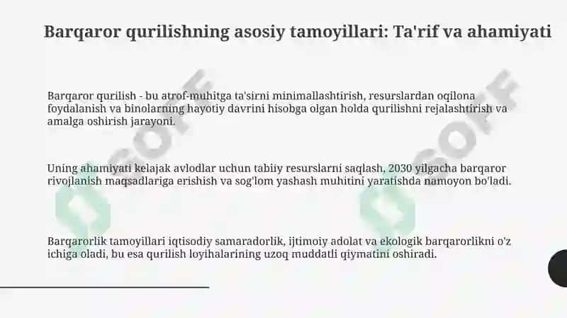 Barqaror Qurilish 3