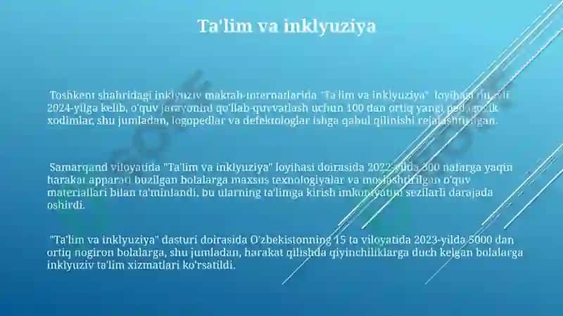 "Ta'lim va inklyuziya" loyihasi 3