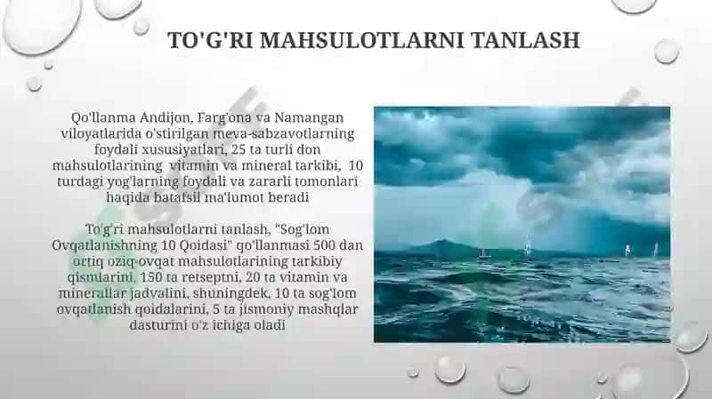 Soğlom Ovqatlanishning 10 qoidasi (qõllanma) 3