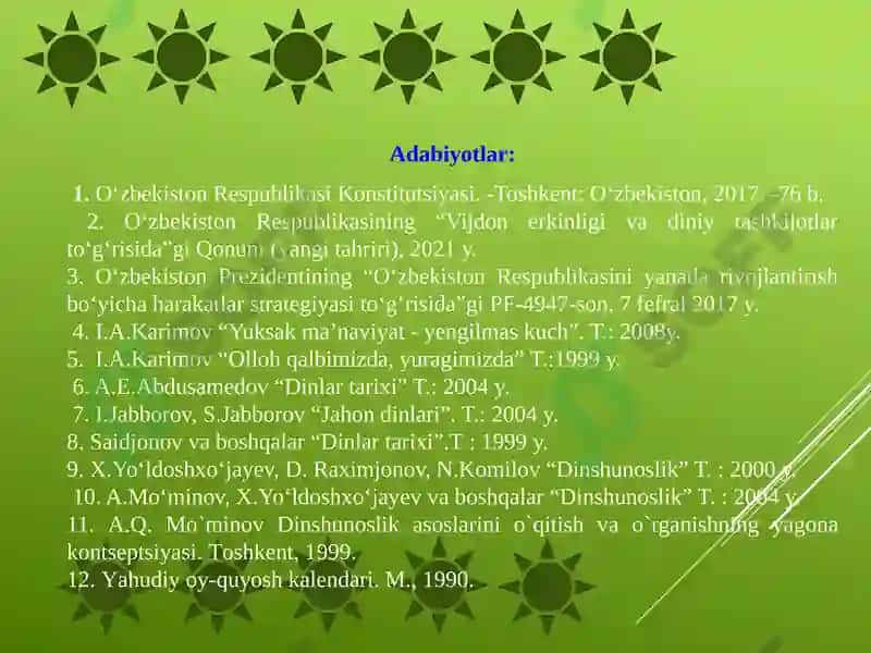 MILLIY DINLAR 3