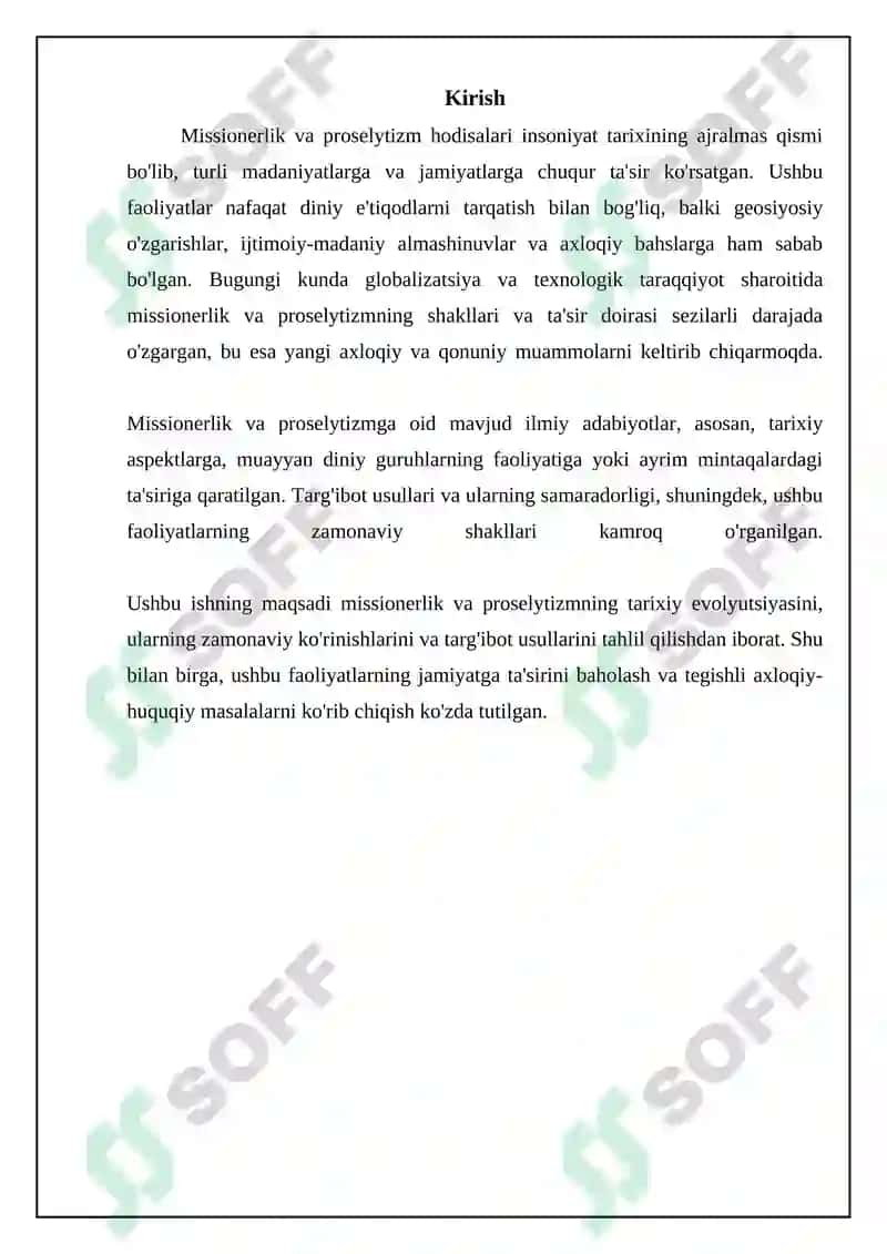 Missionerlik va proselytizmning tarixiy ildizlari 3