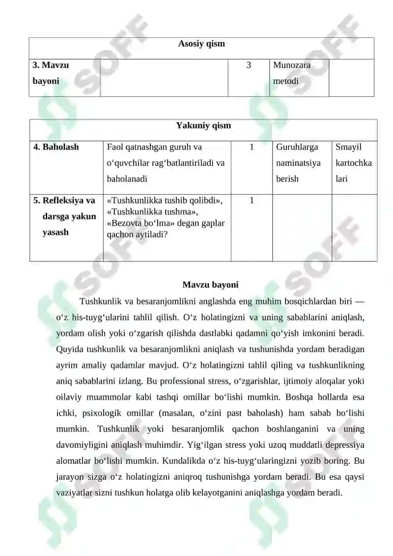 Tushkunlik va besaranjomlikni boshqarish 3