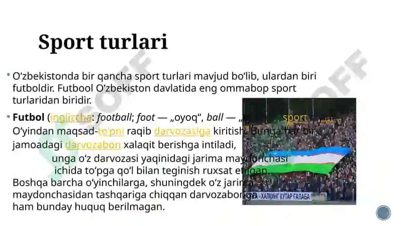 Oʻzbekistonda sport mavzusi boʻyicha prizintatsiya 3