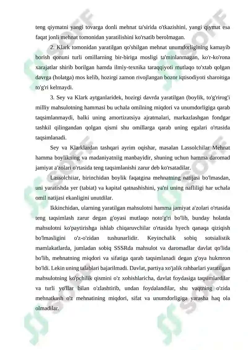 Yaratilgan mahsulot va daromadlar taqsimlanishi 3