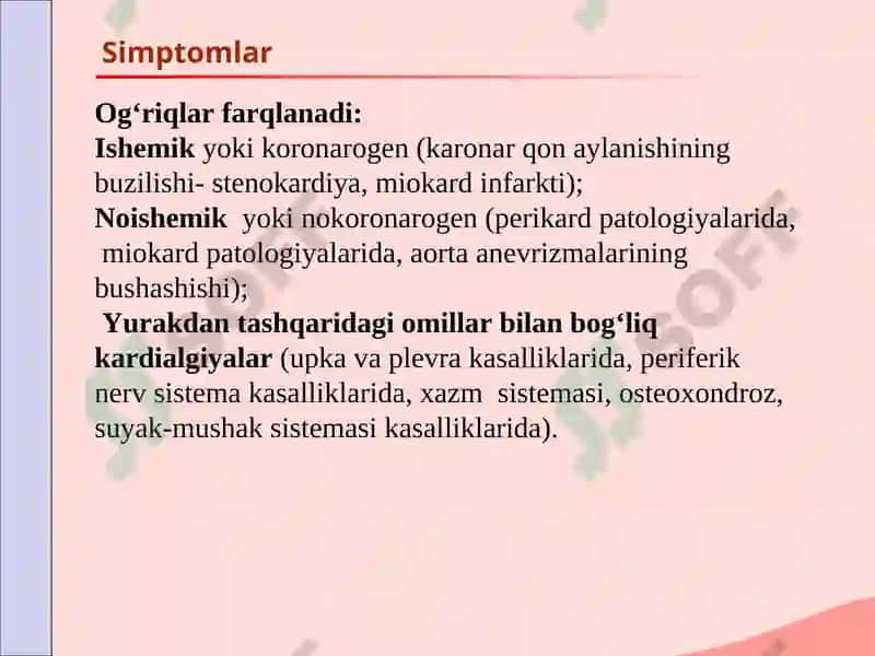 Asosiy klinik simptomlar va sindromlar 3