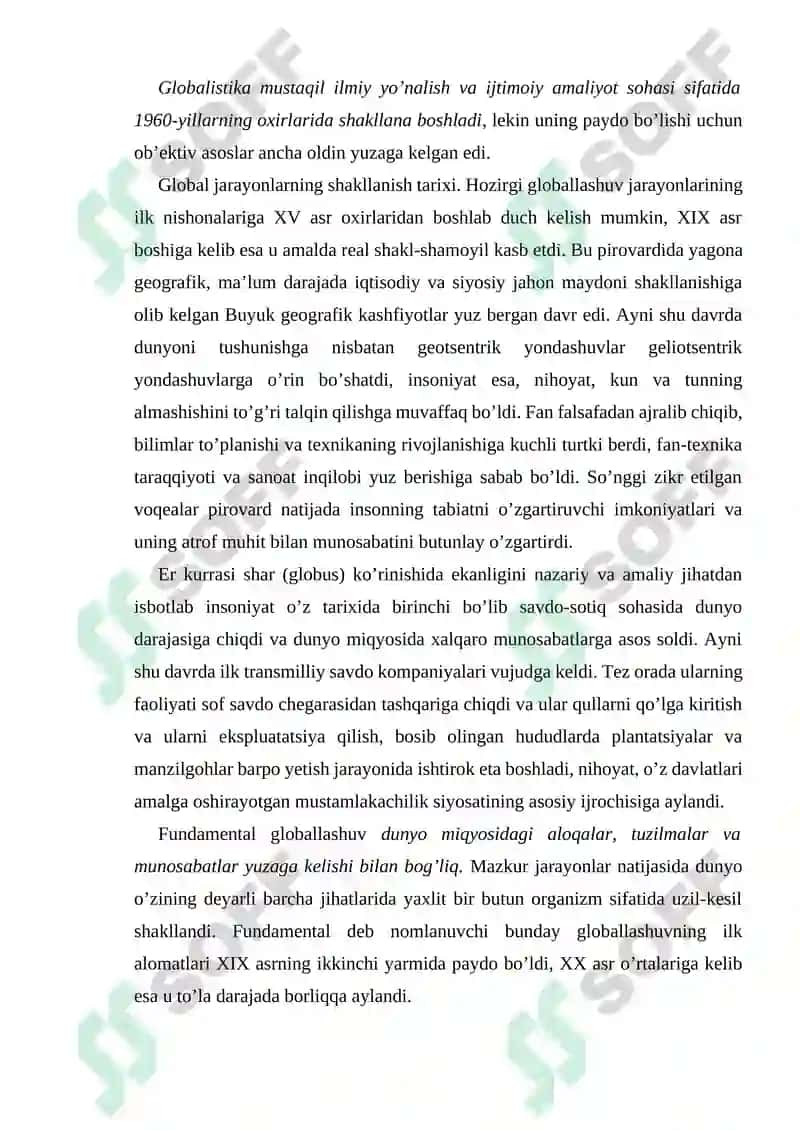 Globallashuv.Globallashuv haqidagi konsepsiyalar 3