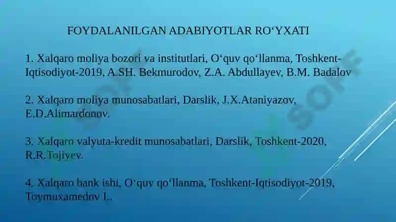 Xalqaro moliyaning iqtisodiy mohiyati 3