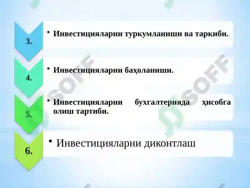 Инвестициялар ҳисоби 3