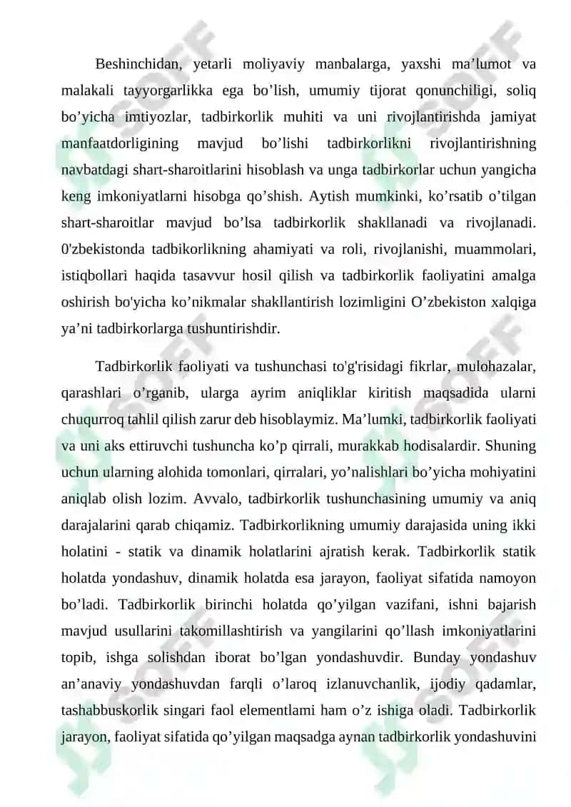 Tadbirkorlik faoliyati va uning shakillari 3