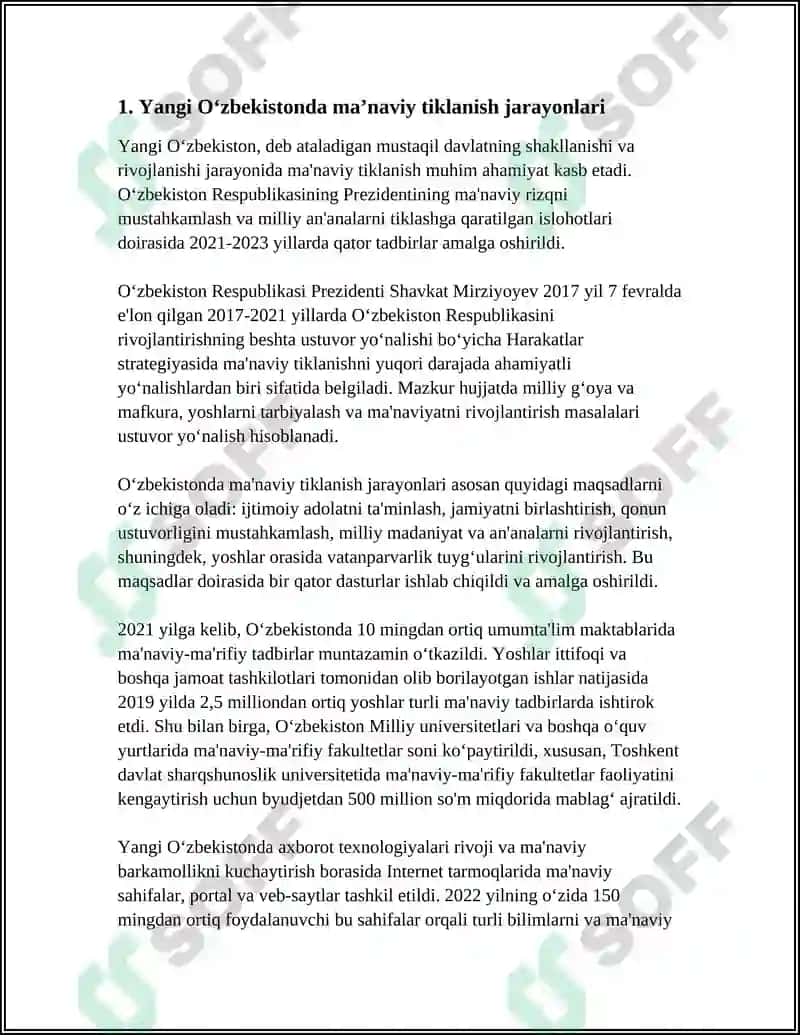 Ma'naviy Tiklanish Jarayonlari 3