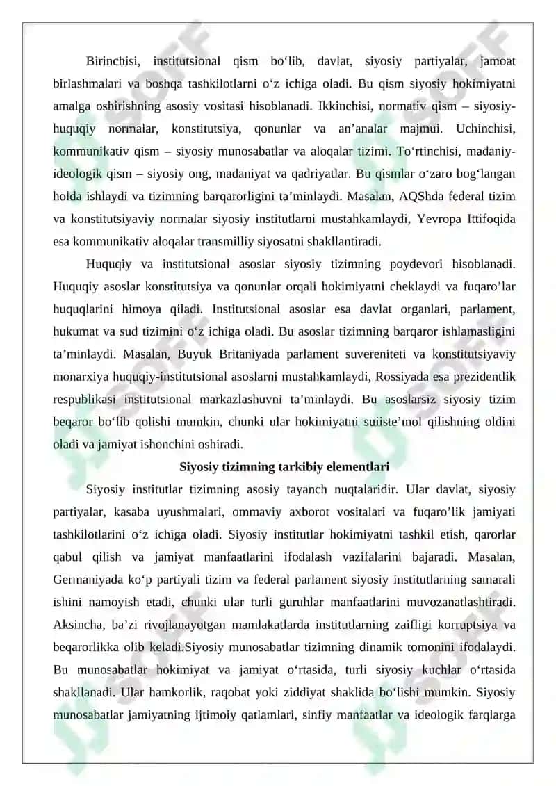 Siyosiy tizim tushunchasi va turlari 3