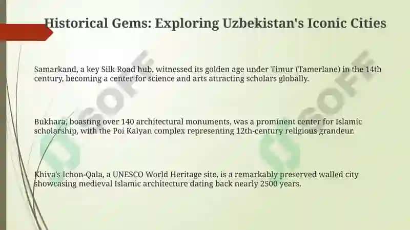 Historical Gems: Exploring Uzbekistan's Iconic Cities 3