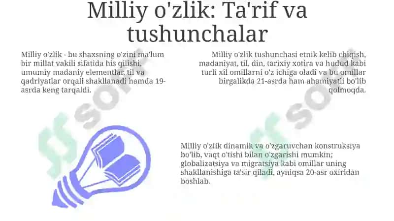 Milliy o'zlik shakillantirishga tasir etuvchi omillar 3