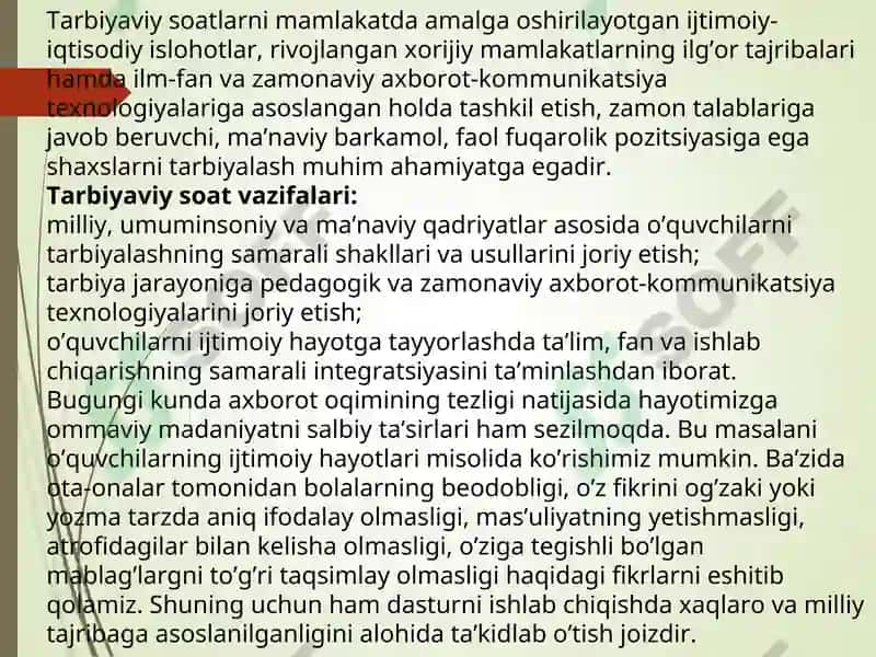 Sinf tarbiyaviy soatlari 3