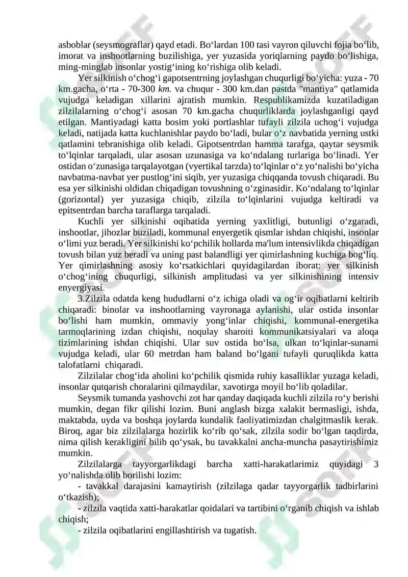 Yer silkinishi va uning oqibatlari 3