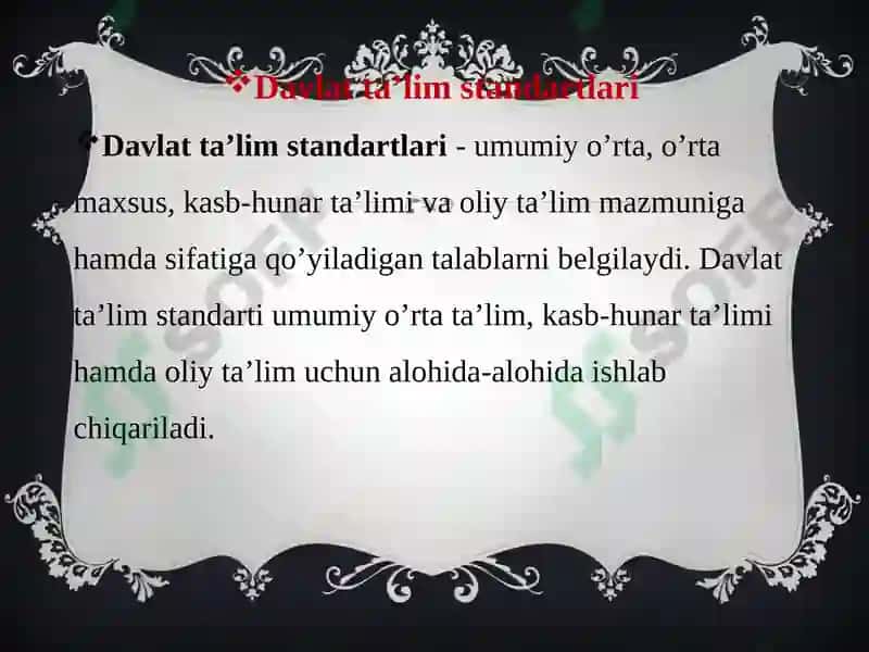 Davlat ta’lim standartlari 3