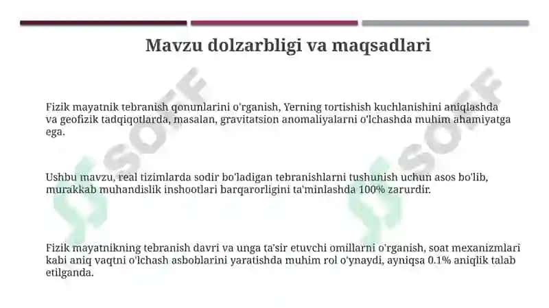 Prujinali mayatnikni tebranish qonunlarini oʻrganish 3