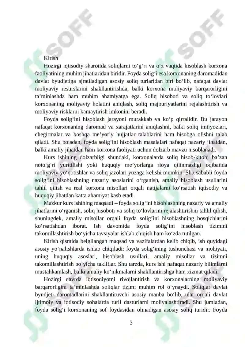 FOYDA SOLIG'INI HISOBLASH 3
