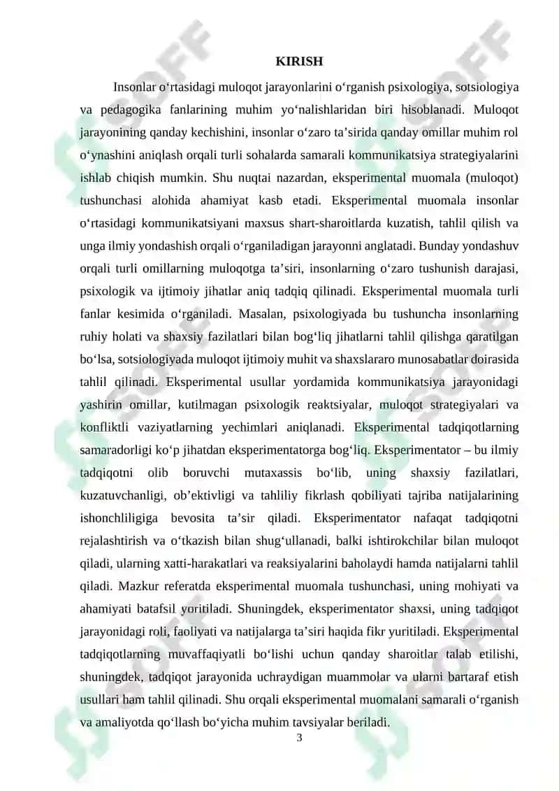 Ekspremantal muomila. Eksprementator va uning shaxsi va faoliyati 3