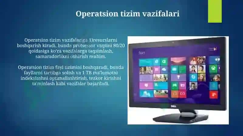 Operatsion tizimlarning vazifalari 3