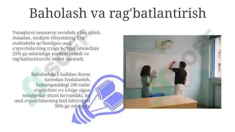 Sinf rahbarining o'quvchilar jamoasi bilan ishlash usullari 3