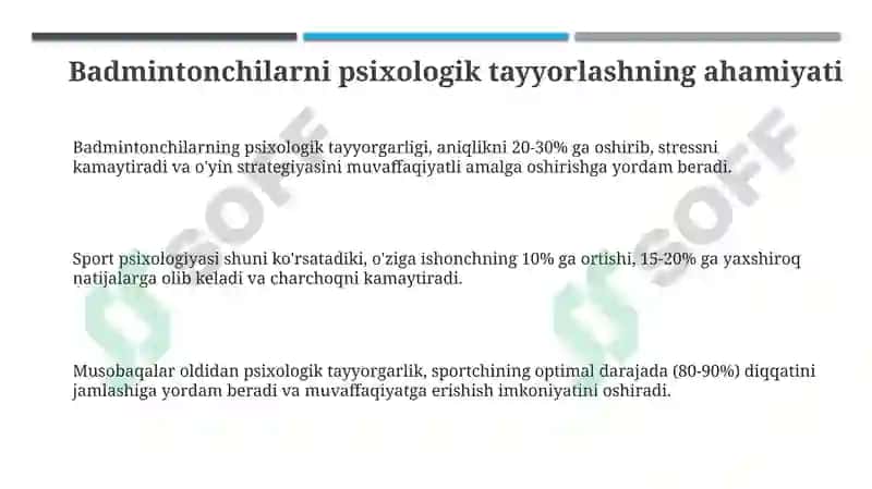 Badmintonchilarni psixologik tayyorlash 3