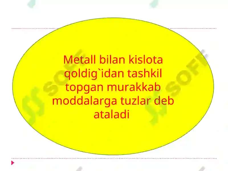 Tuzlar. Tuzlarning guruhlari 3