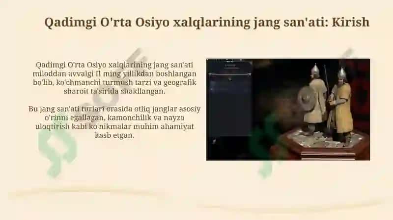 Qadimda O'rta Osiyo halglari harbiy sanati 3