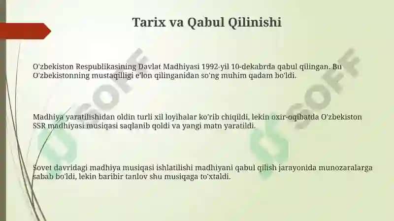 O'zbekiston Respublikasi Madhiyasi 3