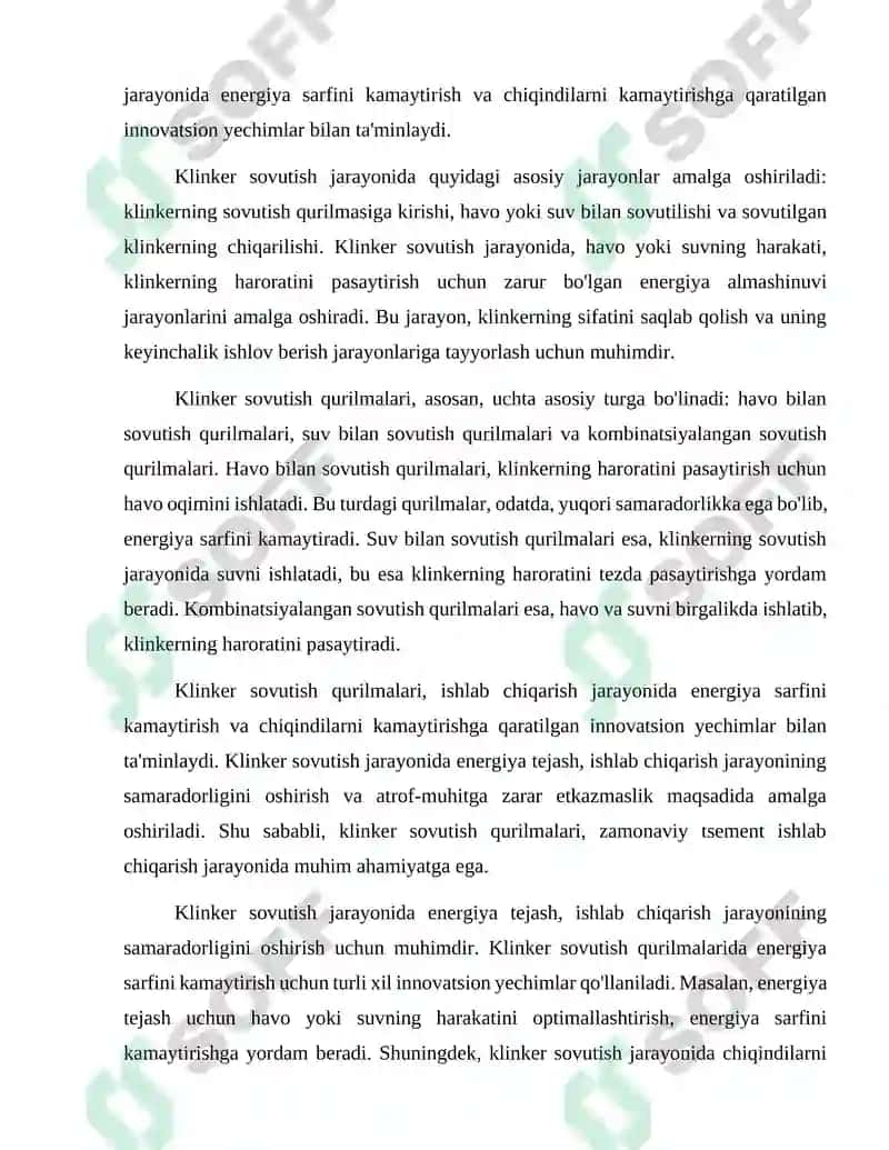 Ks-75 markali klinker sovutish qurilmasi yuritmasi loyixasi 3